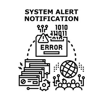 System alert error notification concept vector illustration Stock Illustration