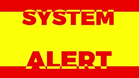 System alert, graphic element. Flashing banner design 4k animation. Stock Footage 266394523