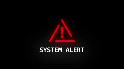 System Alert horizontal all the video danger attention icon animation. Caut.. Stock-Footage 331348232
