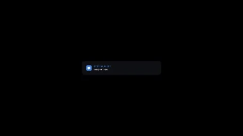 System alert notification icon animation isolated on black background Stock Footage 343710945
