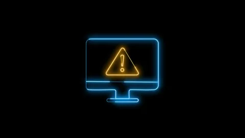 : System alerts, errors, threats, or critical notifications.  Vídeo Stock 346857964