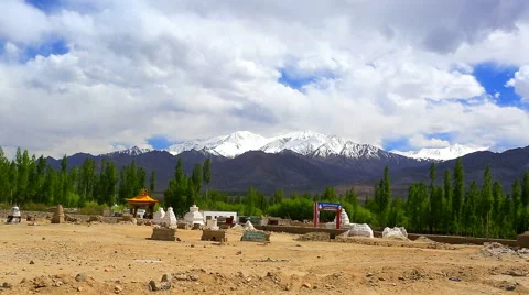 System of the ancient road stupas Stock Footage 41752918