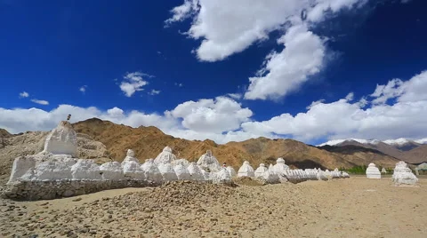 System of the ancient stupas Stock Footage 41752643