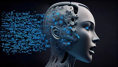 System Artificial intelligence ChatGPT Chat Bot AI Technology Stock Illustration