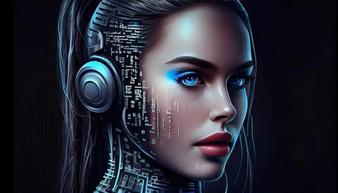 System Artificial intelligence ChatGPT Chat Bot AI Technology Illustrazione stock
