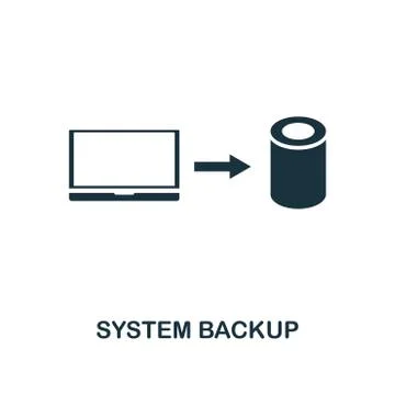 System Backup icon. Monochrome style design from internet security icon Stock Illustration