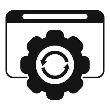 System backup icon simple vector. Data cloud Stock Illustration