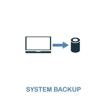 System Backup icon in two colors. Premium design from internet security icons Stock-Illustration