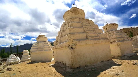 System of the big ancient stupas Stock Footage 41752497