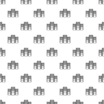 System blocks of computers pattern, simple style Stock Illustration