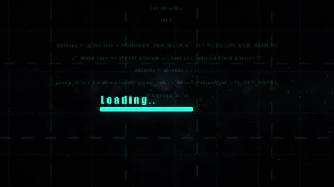 System Breach Animation with Loading Bar and Programming Background. Stock Footage 282577381