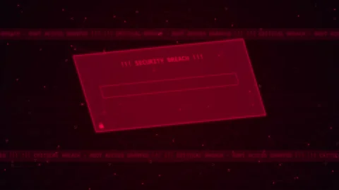 System breach hacking. Digital system override interface showing payload Stock Footage 338222291