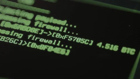 System breach process, hacking attempt to to get around network security Stock Footage 327898870