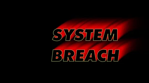 System breach text animation Stock Footage 305193872