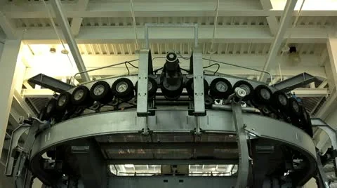 System of cable car powerhouse in the loop Stock Footage 14072217