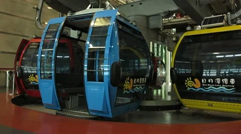 System of cable car powerhouse in the loop Stock Footage 14892813