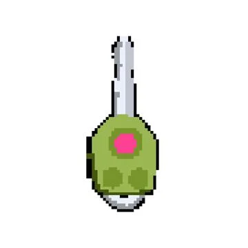 System car key pixel art vector illustration Stock Illustration