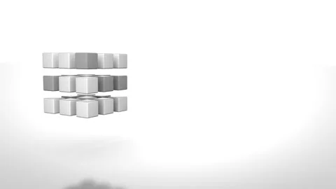 A system of chaotic blocks which develops from a chaotic state into an ordered 動画素材 245281078