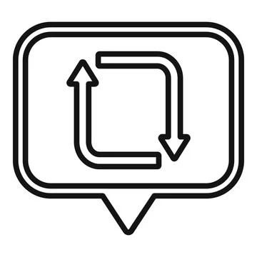 System chat icon outline vector. Digital interface Stockillustratie