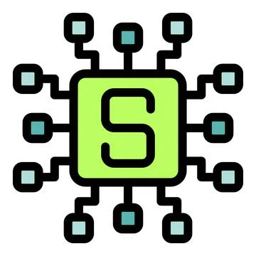 System on a chip integrated circuit representing semiconductor technology Stock Illustration