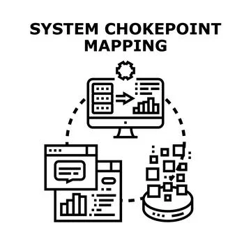 System chokepoint mapping and data analysis process Stock Illustration