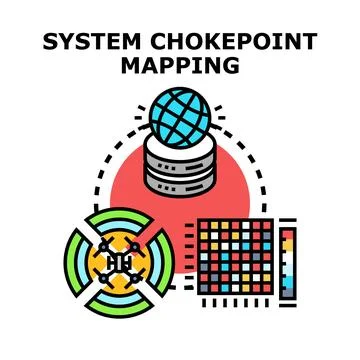 System chokepoint mapping process analysis Stock Illustration