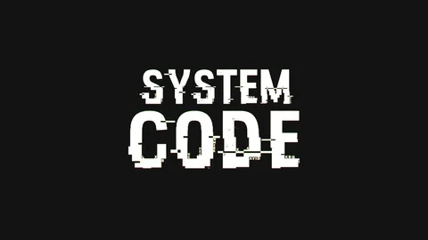 System Code Text + Alpha Channel Stock Footage 72791572