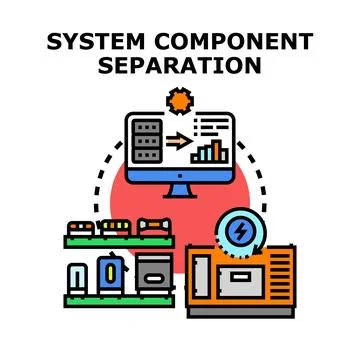 System component separation for data analysis and optimization Stock Illustration