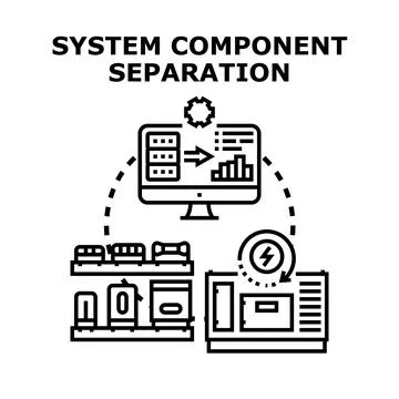 System component separation for data analysis and optimization 스톡 일러스트