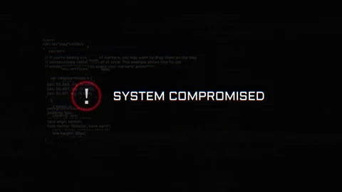 System Compromised - Glitch Loop Animation. Video stock 249836600