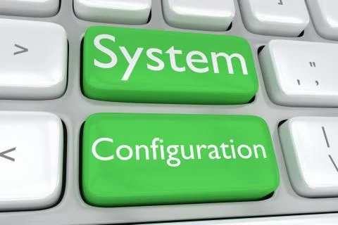 System Configuration concept 库存插图