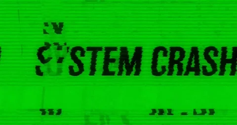 System Crash Green Screen. Stock Footage 274308164