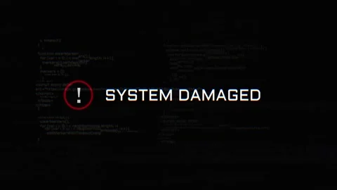 System Damaged - Glitch Loop Animation. Video stock 249837083