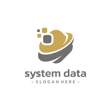 System data logo template design vector. Stock Illustration