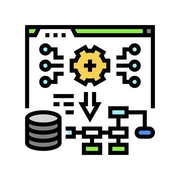 System deployment analyst color icon vector illustration Stock Illustration