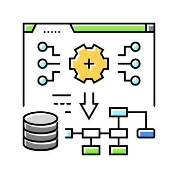 System deployment analyst color icon vector illustration Stock Illustration