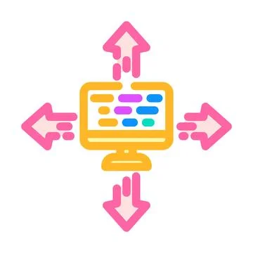 System deployment analyst color icon vector illustration Stock Illustration