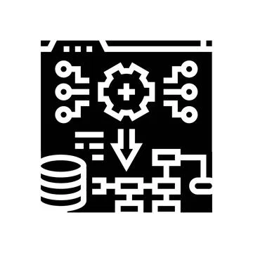 System deployment analyst glyph icon vector illustration Stock Illustration