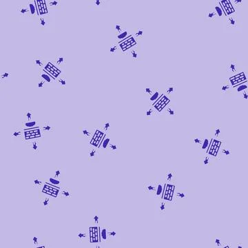 System deployment analyst glyph vector seamless pattern Stock Illustration