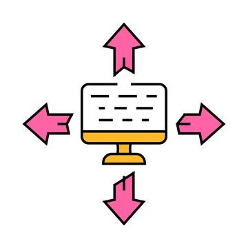 System deployment analyst icon color illustration Stock Illustration