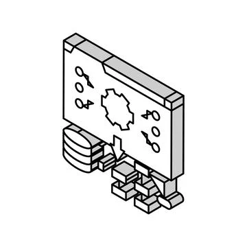 System deployment analyst isometric icon vector illustration Stock Illustration