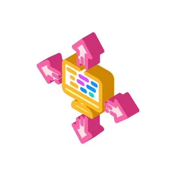 System deployment analyst isometric icon vector illustration Stock Illustration
