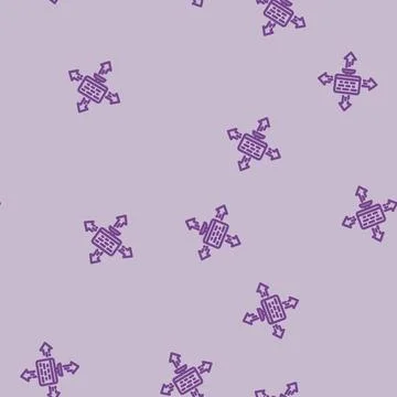 System deployment analyst line vector seamless pattern Stock Illustration