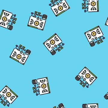 System deployment analyst vector seamless pattern Stock Illustration