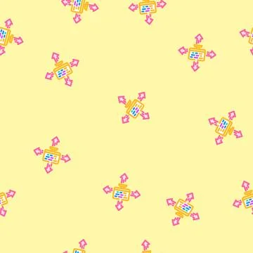 System deployment analyst vector seamless pattern Stock Illustration