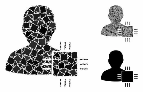 System developer Composition Icon of Ragged Items Stock Illustration