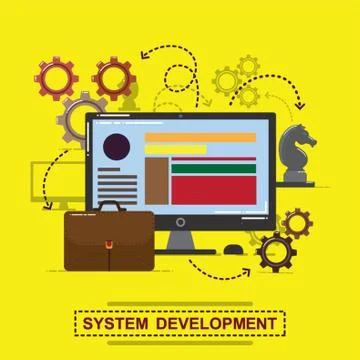 System Development Concept Stock Illustration