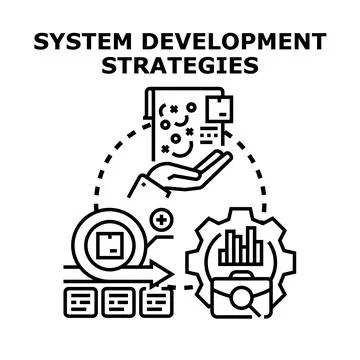 System development strategies for business development process Stock Illustration