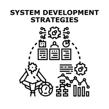 System development strategies planning and implementation イラスト素材