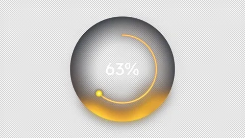 System diagnostics animated percent circle loader on dark background Stock Footage 348130930